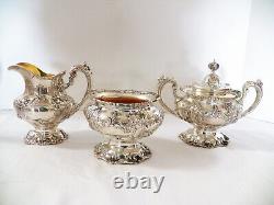 REED & BARTON FRANCIS 1ST STERLING SILVER TEA/COFFEE SET WithSTERLING TRAY 6 PIECE