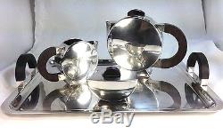 Rare Art Deco Christofle 6 Pc Silver Plated Tea/Coffee Set 1935 C. Fjendingstad