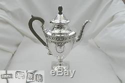 Rare George V Hm Sterling Silver 7 Piece Tea Set 1917