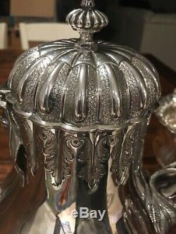 Rare Huge Fine Ca 1855 143 Oz Complete Tiffany & Co 5-pc Sterling Silver Tea Set