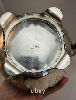 Rare Vintage 4 Piece Birks RIDEAU Hand Chased Silverplate Tea Set