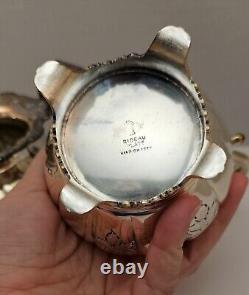 Rare Vintage 4 Piece Birks RIDEAU Hand Chased Silverplate Tea Set