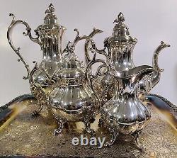 Reed & Barton 1950s Winthrop Silver Plate Coffee Tea Service 1795 c2 Not OG TRAY