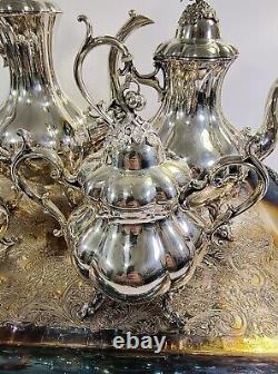 Reed & Barton 1950s Winthrop Silver Plate Coffee Tea Service 1795 c2 Not OG TRAY