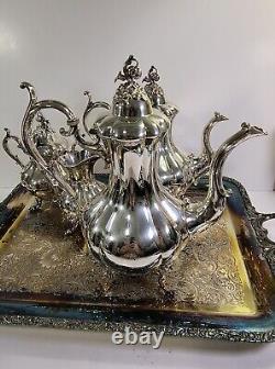 Reed & Barton 1950s Winthrop Silver Plate Coffee Tea Service 1795 c2 Not OG TRAY