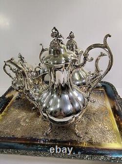 Reed & Barton 1950s Winthrop Silver Plate Coffee Tea Service 1795 c2 Not OG TRAY