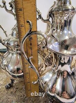 Reed & Barton 1950s Winthrop Silver Plate Coffee Tea Service 1795 c2 Not OG TRAY