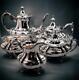 Reed & Barton Hampton Court Sterling 5 Piece Tea Set 1941 Acanthus Scroll