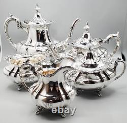 Reed & Barton Hampton Court Sterling 5 PIECE Tea Set 1941 Acanthus Scroll