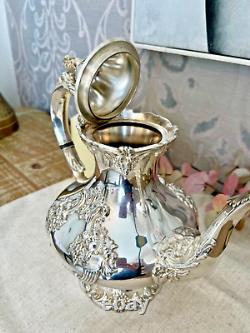 Reed & Barton King Francis Silver Plate 1651 Teapot Rare In Great Condition