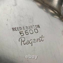 Reed & Barton Regent 5600 Silver Coffee Tea Set 1 Pot Creamer Sugar Waste 4pcs