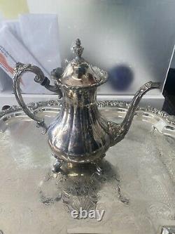 Reed & Barton Sheffield Co. Silver-Plated 5-Piece Matching Tea Set Ornate