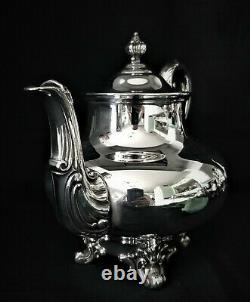 Reed & Barton Silverplate Coffee & Tea Pot Set Service Regent 5600 Silverplated