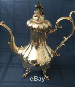 Reed & Barton Silverplate WINTHROP (#1795) 5 PC Coffee/Tea Set Art Nouveau Style