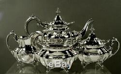 Reed & Barton Sterling Tea Set 1949 Hampton Court No Mono
