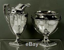 Reed & Barton Sterling Tea Set c1920 Hand Decorated