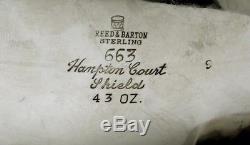 Reed & Barton Sterling Tea Set c1940 HAMPTON COURT SHIELD (RARE)