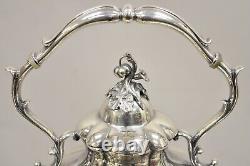 Reed & Barton Winthrop Silver Plate Art Nouveau Floral Repousse Tea Set 6 Pc Set