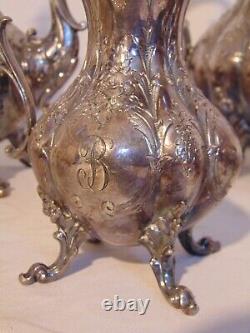 Reed Barton Winthrop Silverplate teaset Coffee Pot Teapot Cream Sugar