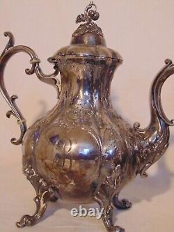 Reed Barton Winthrop Silverplate teaset Coffee Pot Teapot Cream Sugar