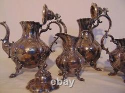 Reed Barton Winthrop Silverplate teaset Coffee Pot Teapot Cream Sugar