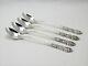 Reed And Barton French Renaissance Sterling Silver Iced Tea Spoons Set Of 4