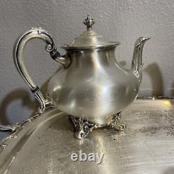 Reed and Barton Regent 5600 Fine Silver Coffee Tea Set With Silver Plate 6 Pcs