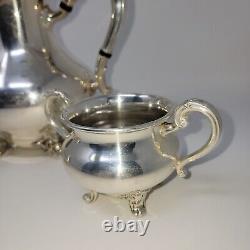 Reed and Barton Silver Coffee/Tea Set Hand Regent Pattern 5600 Creamer and Sugar