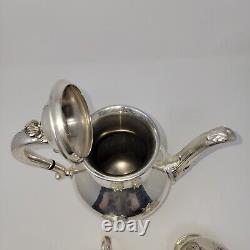 Reed and Barton Silver Coffee/Tea Set Hand Regent Pattern 5600 Creamer and Sugar