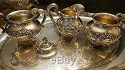 Reed and Barton Silver Plate Regent 5600s 7 piece Tea Set