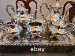 Reed and Barton Silver Plated Tea Set with Tray Regent 5600