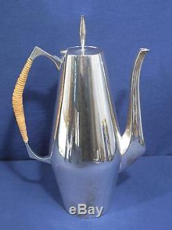 Reed and + Barton Sterling Silver The Diamond Coffee Tea Set 5 pieces Pots Sugar