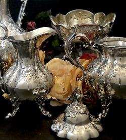 Reed and Barton Winthrop Tea Set Hand Chased / Renaissance Silverplated