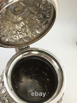 Repousse High Relief Schofield 4-Piece Sterling Silver Tea/Coffee Set