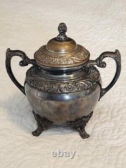 Rogers Bros 1847 Heritage IS Silverplate Tea and Coffee Set with Large Tray