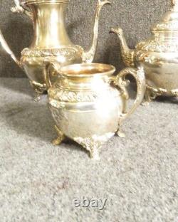 Rogers Brothers Silver Plate Tea set Heritage Pattern