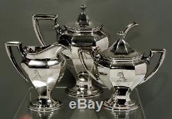 Rogers Lunt & Bowlen Sterling Tea Set c1920 RARE MAKER