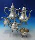 Rose Point By Wallace Silverplate Tea Set 5pc (#6285)