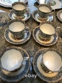 Royal Albert Silver Birch Tea Set, used, in excellent condition
