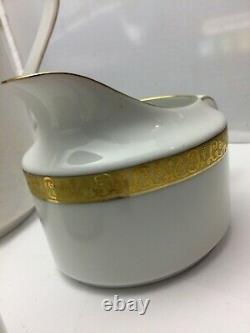 Royal Gallery Gold Buffet Coffee Tea Set Coffee/Tea Pot, Creamer and Sugar Bow