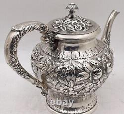 S. Kirk & Son Repousse Sterling Silver 6-Piece Tea & Coffee Set with Tray