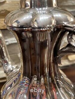 SET/5 REED & BARTON WINTHROP 1795 SILVER PLATE Coffee Tea Set + Shell Scissor