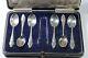 Set Of Six Sterling Silver Tea Spoons And Sugar Tongs Sheffield