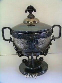 STUNNING Antique Webster Silver Plate High Tea Victorian Sugar & Creamer Set