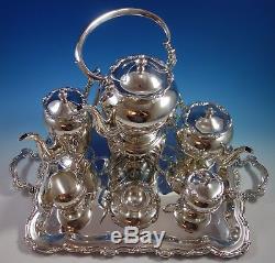San Marco by Camusso Sterling Silver Tea Set 7pc with Rectangular Tray (#1837)