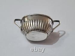 Saunders & Shepherd Edwardian Solid Silver Miniature Tea Set & Tray 1905 & 1909