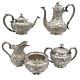 Schofield Sterling Silver Repousse 5-piece Tea Coffee Set Commissioned By The Ci