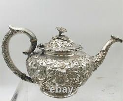 Schofield Sterling Silver Repousse 5-Piece Tea Coffee Set Commissioned by the Ci