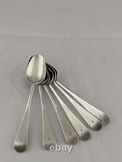 Set Of 6 Sterling Silver Tea Spoons PICTURE BACKS c1770 Elizabeth Tookey LONDON