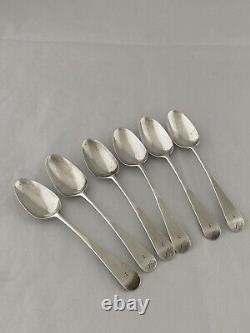 Set Of 6 Sterling Silver Tea Spoons PICTURE BACKS c1770 Elizabeth Tookey LONDON